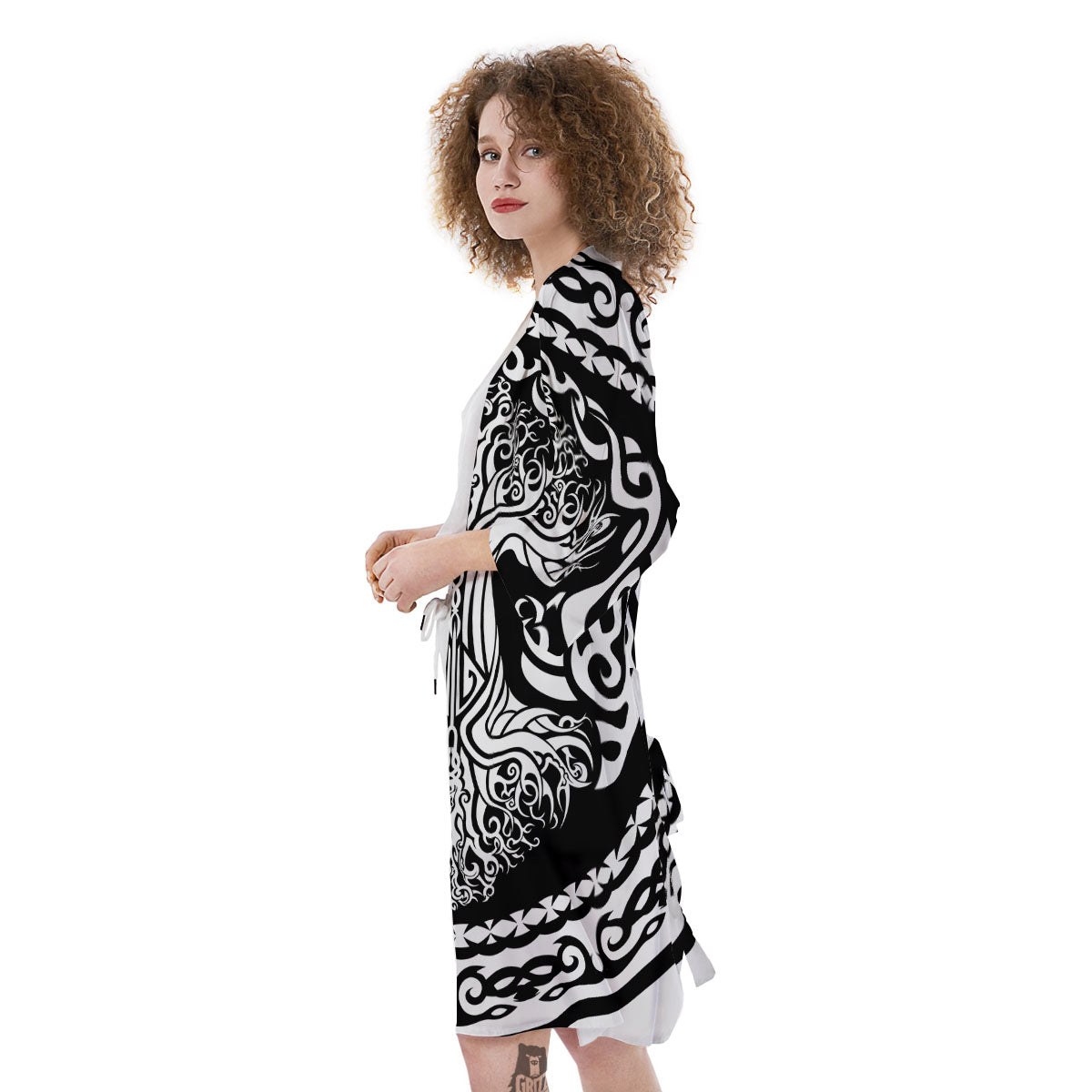 Tree Of Life Viking Print Kimono-grizzshop