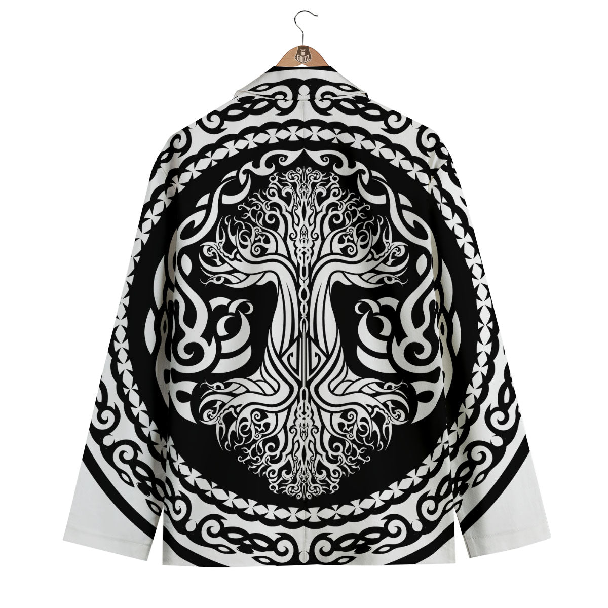 Tree Of Life Viking Print Men's Blazer-grizzshop