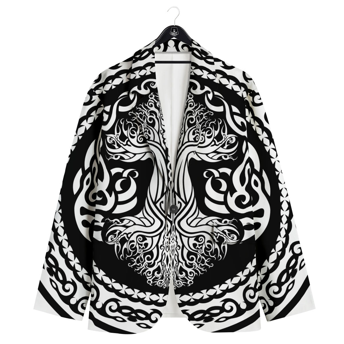 Tree Of Life Viking Print Men's Sport Coat-grizzshop