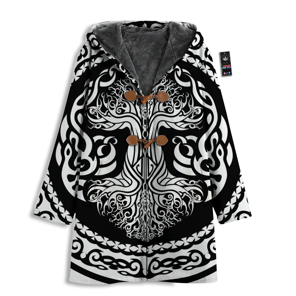 Tree Of Life Viking Print Men's Windbreaker Jacket-grizzshop