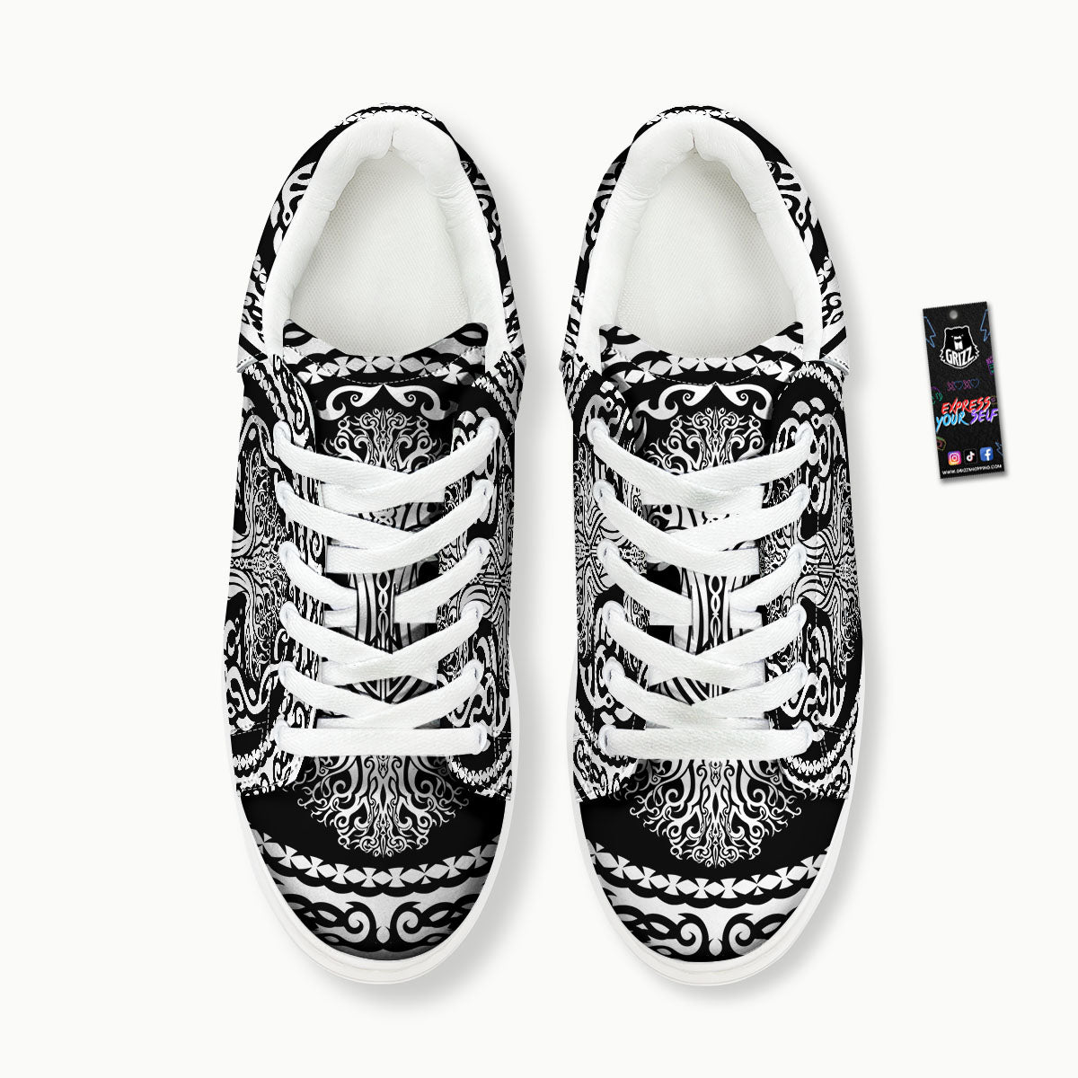 Tree Of Life Viking Print Platform Shoes-grizzshop