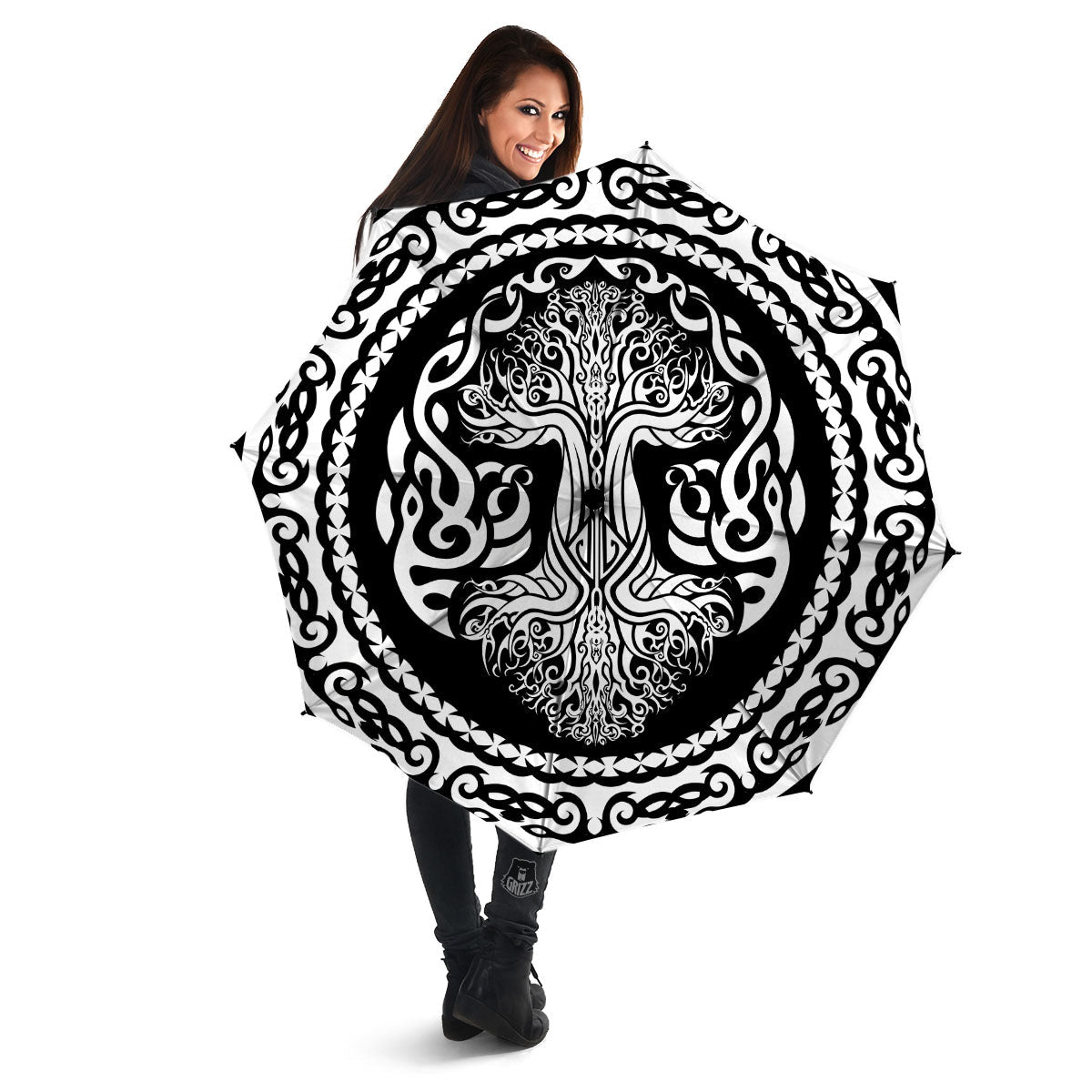 Tree Of Life Viking Print Umbrella-grizzshop