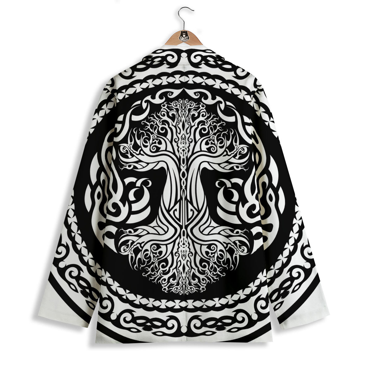 Tree Of Life Viking Print Women's Blazer-grizzshop