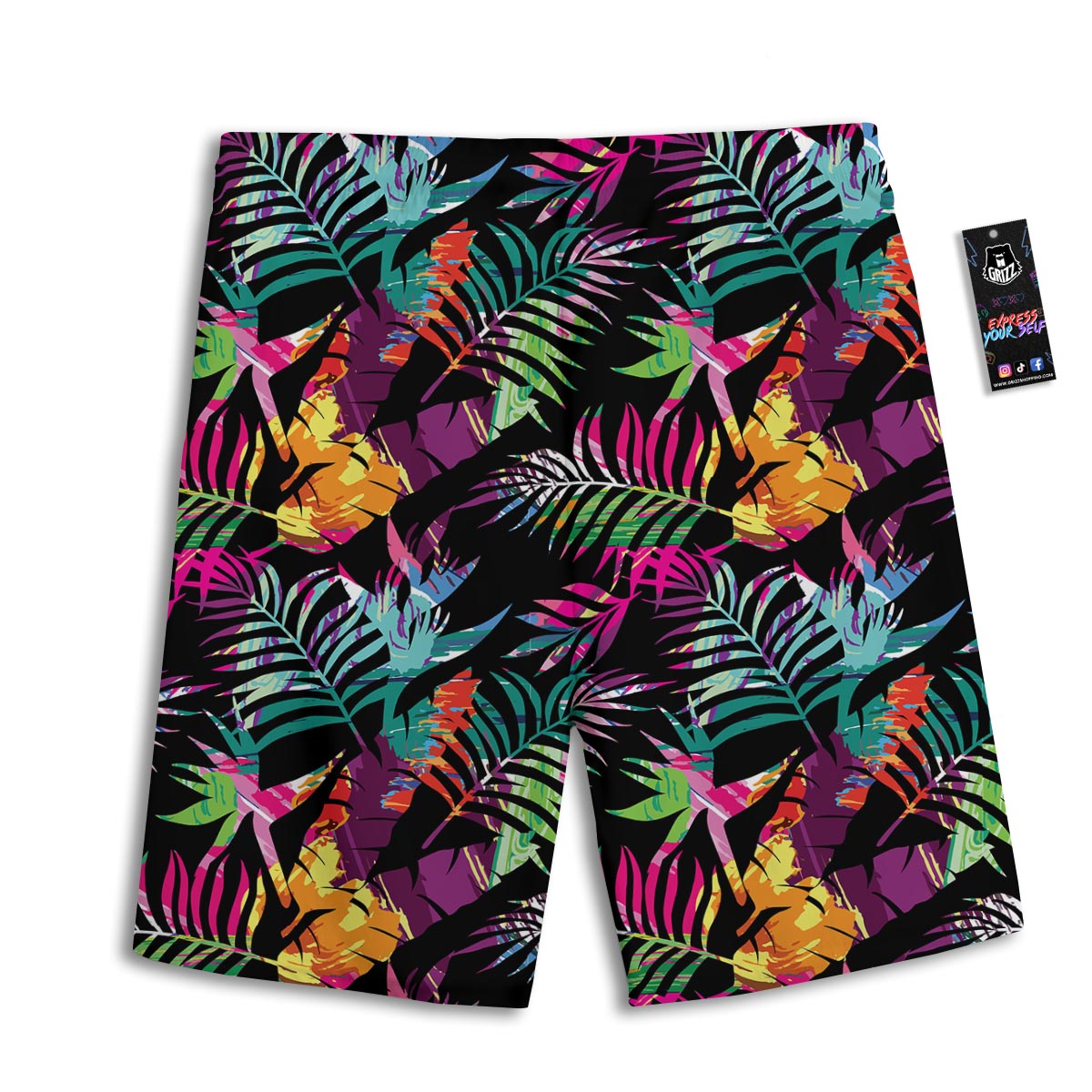 Tree Palm Trippy Print Pattern Men's Athletic Shorts