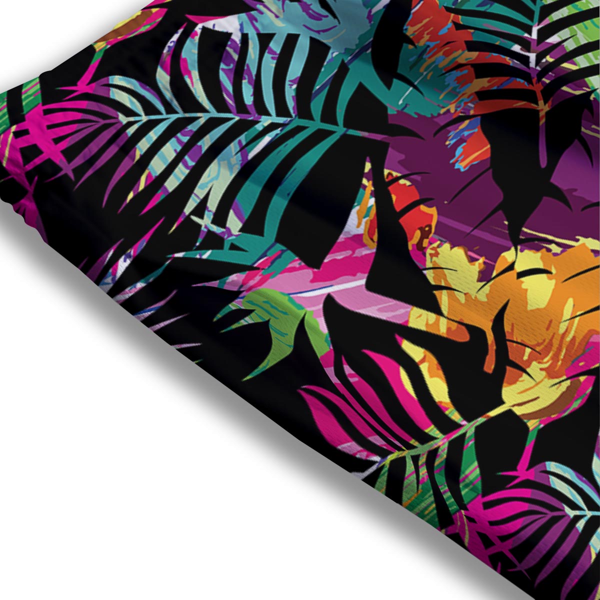 Tree Palm Trippy Print Pattern Mesh Shorts