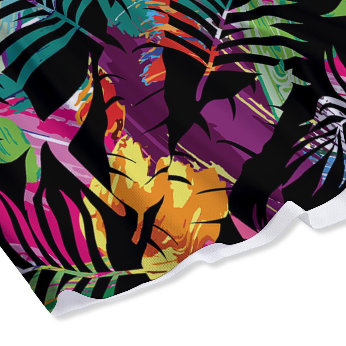 Tree Palm Trippy Print Pattern Mesh Shorts