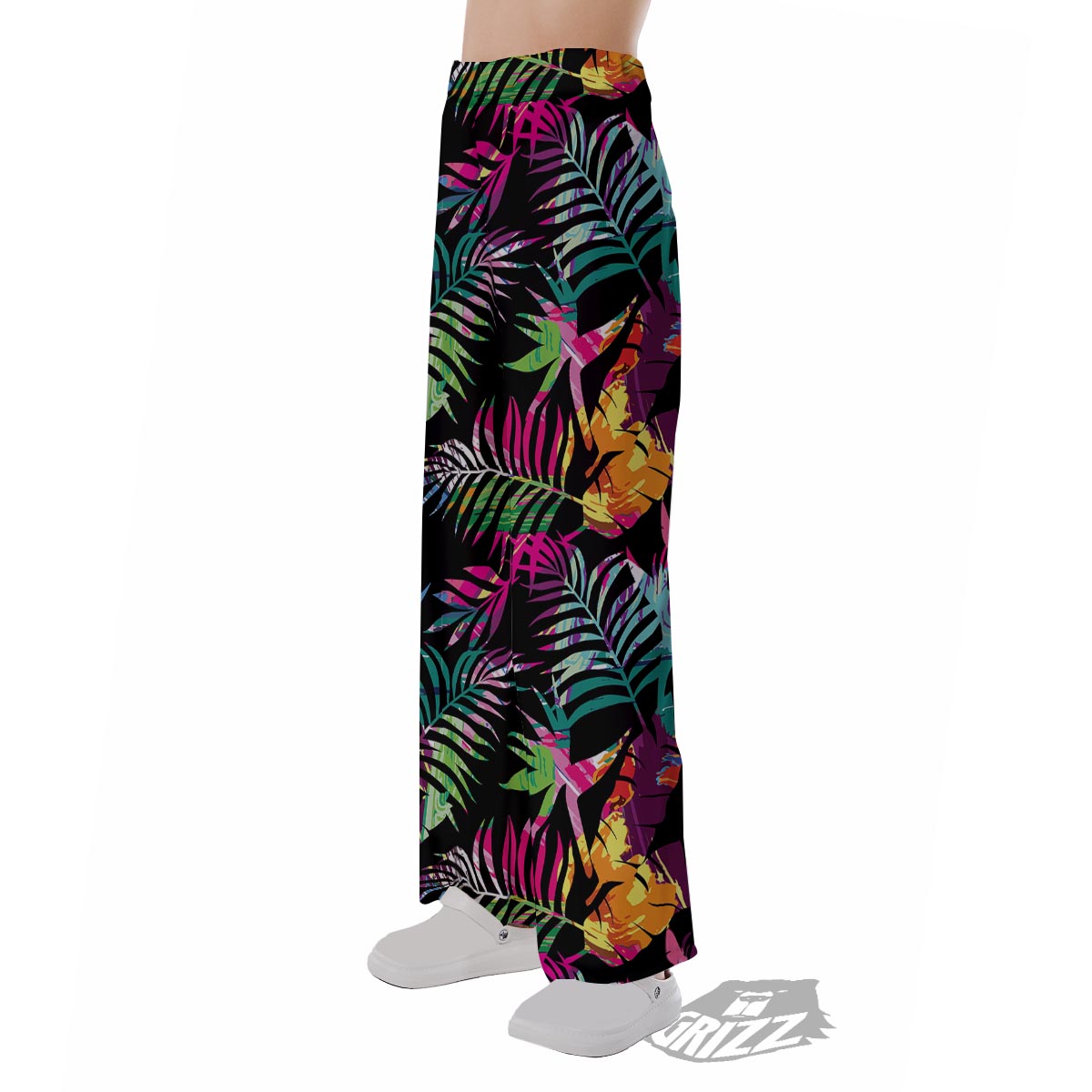 Tree Palm Trippy Print Pattern Pajama Pants-grizzshop