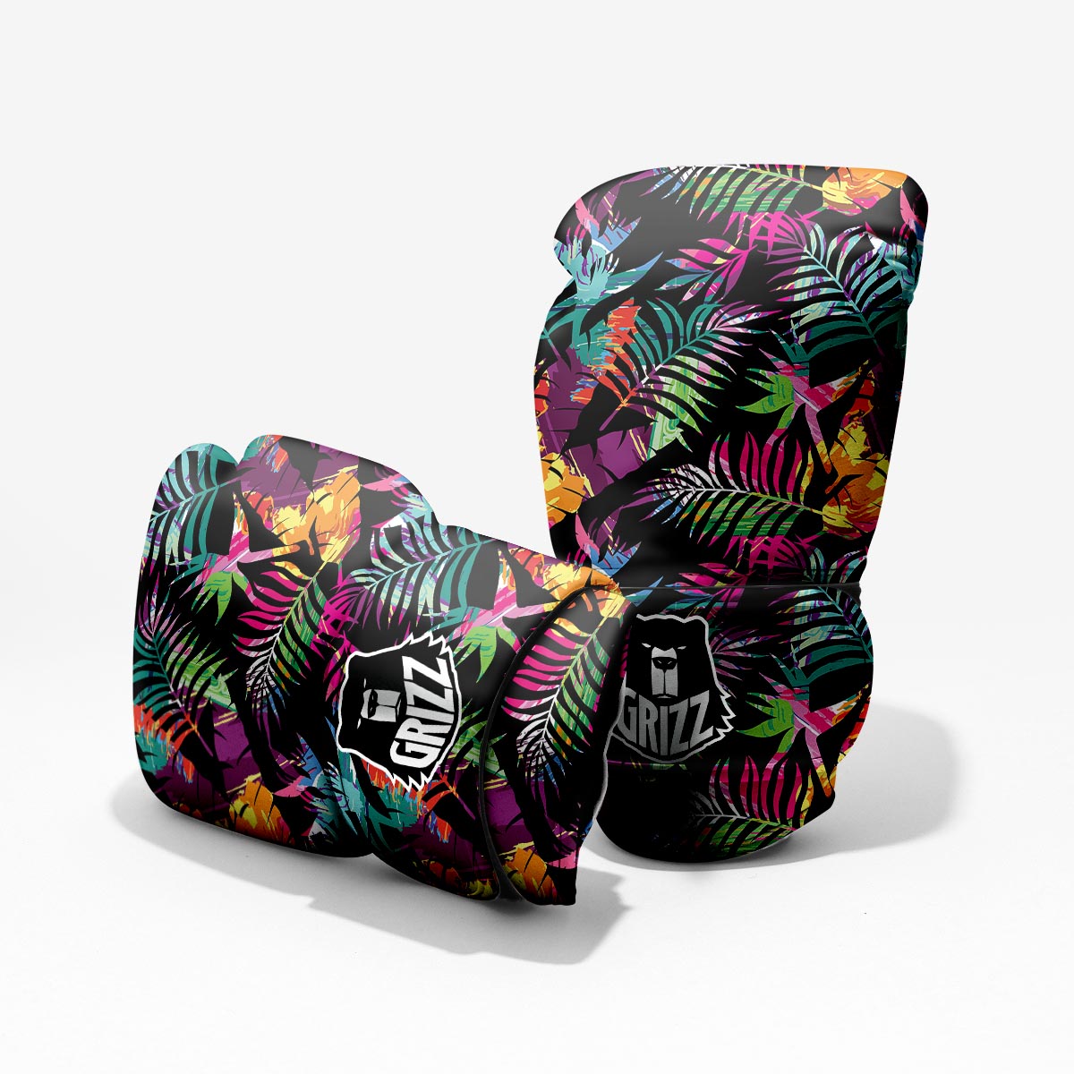 Tree Palm Trippy Print Pattern Pro Boxing Glove