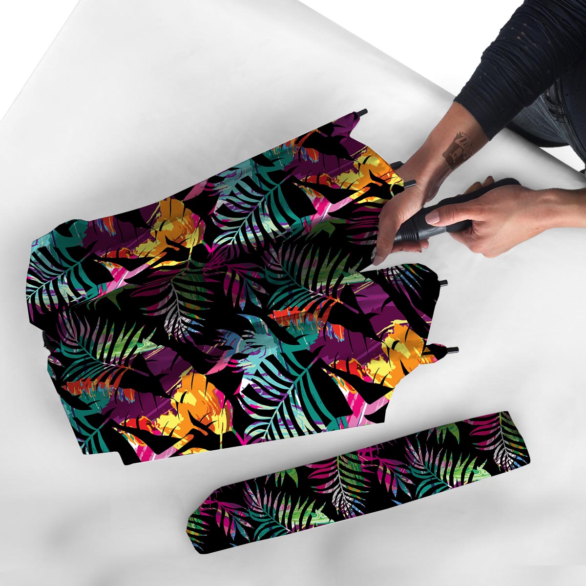 Tree Palm Trippy Print Pattern Umbrella-grizzshop