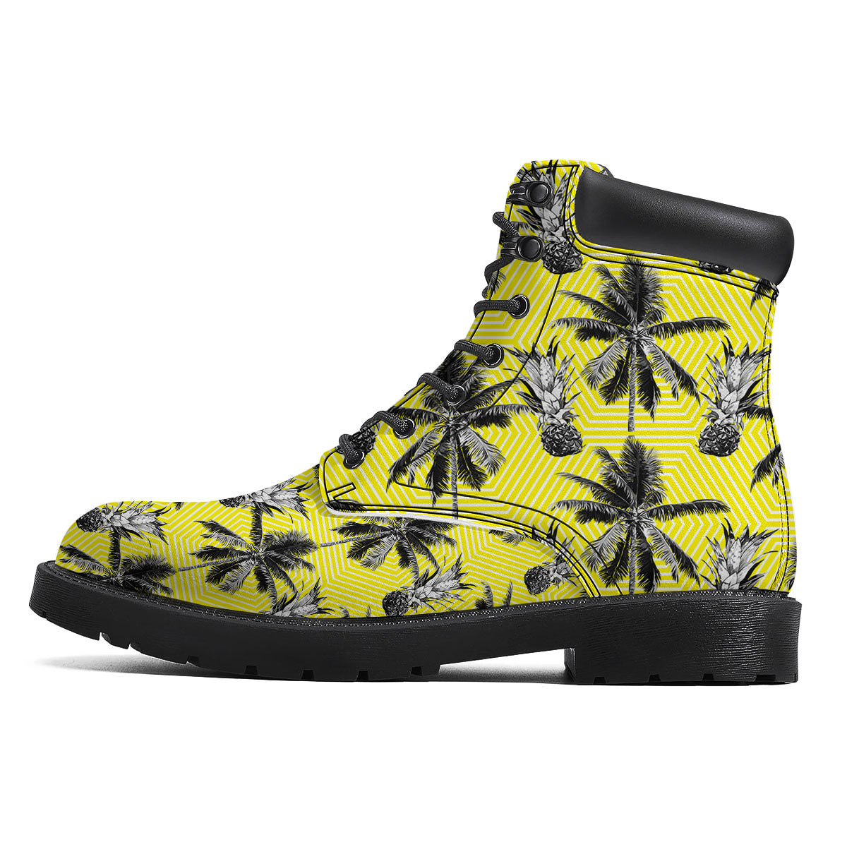 Tree Palm Yellow Print Pattern Boots-grizzshop