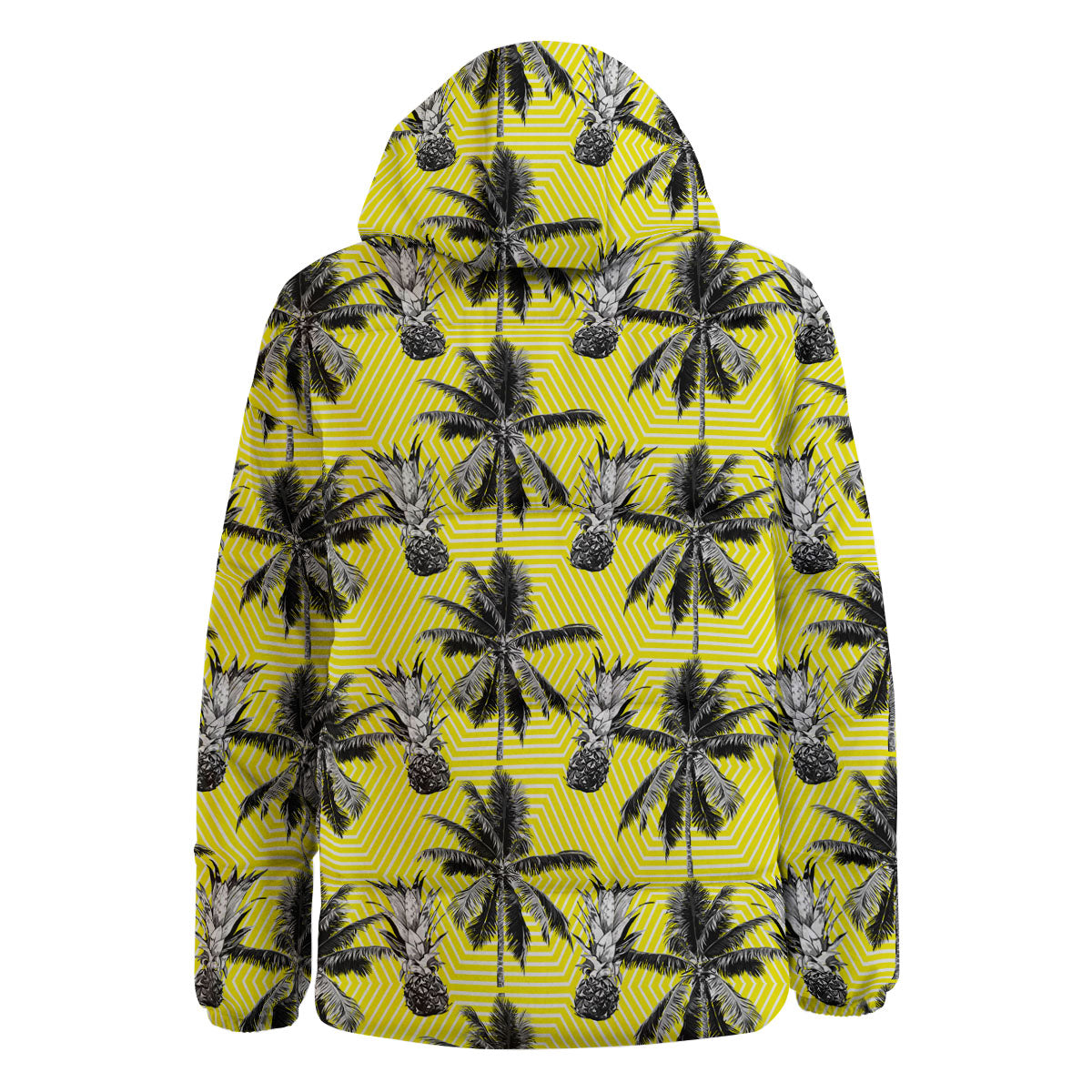 Tree Palm Yellow Print Pattern Down Jacket-grizzshop