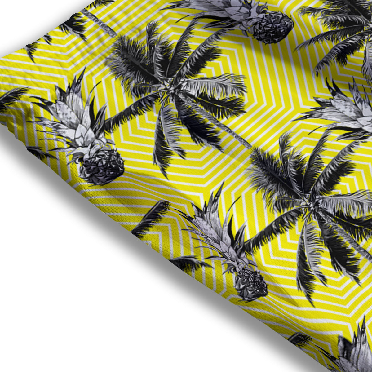Tree Palm Yellow Print Pattern Mesh Shorts-grizzshop