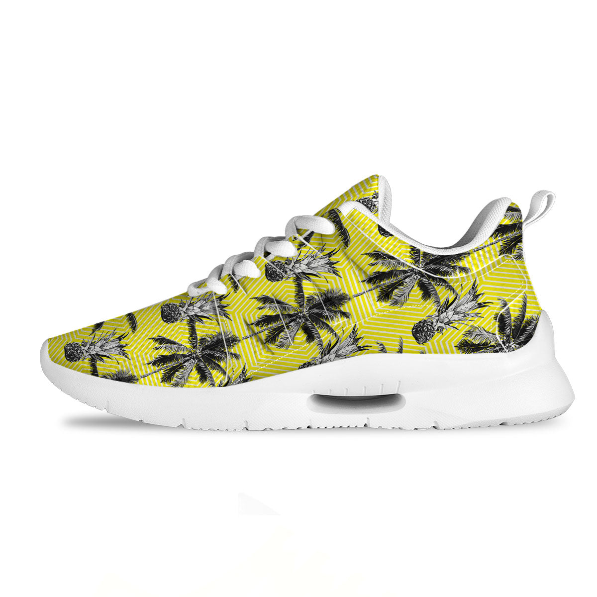 Tree Palm Yellow Print Pattern Tennis Shoes-grizzshop