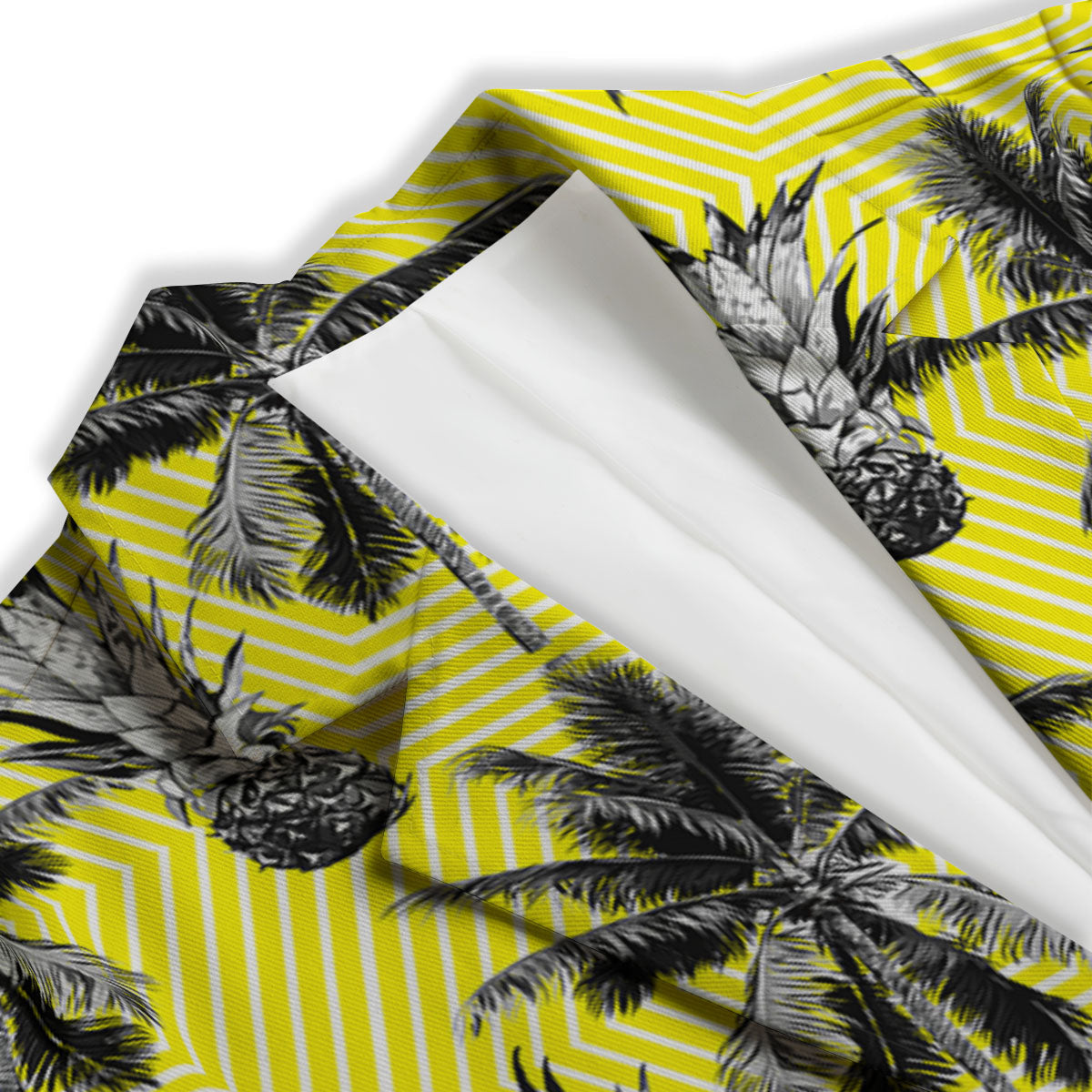 Tree Palm Yellow Print Pattern Women's Blazer-grizzshop