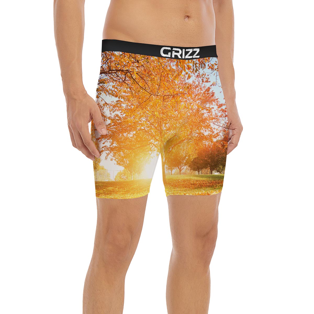 Tree Sunshine Autumn Print Boxer Briefs-grizzshop
