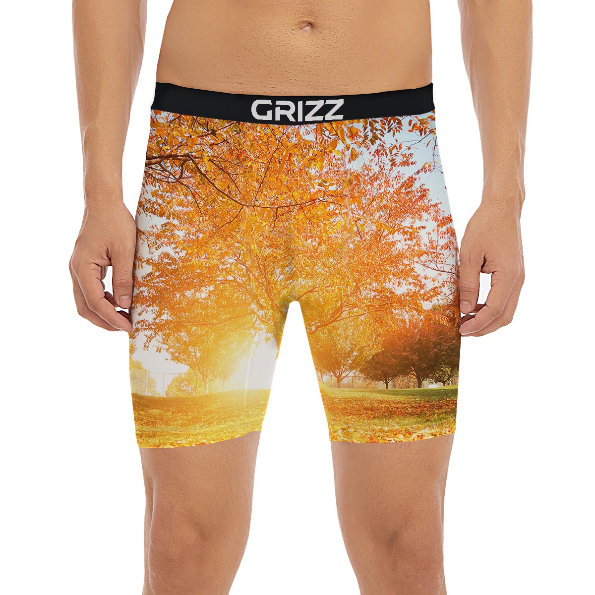 Tree Sunshine Autumn Print Boxer Briefs-grizzshop
