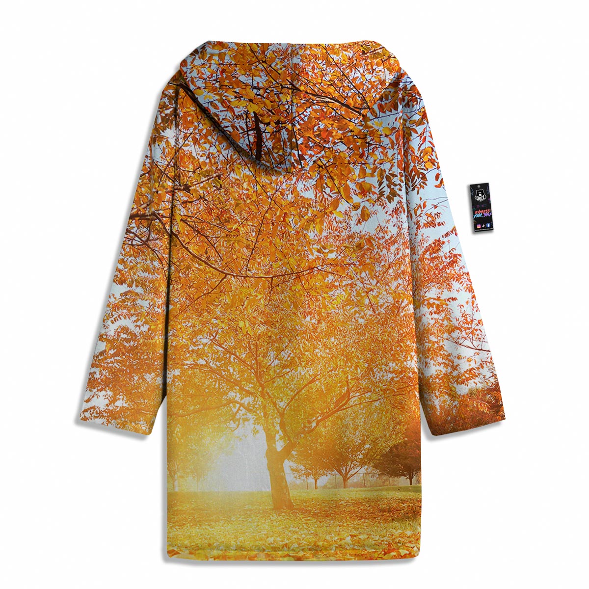 Tree Sunshine Autumn Print Men's Windbreaker Jacket-grizzshop