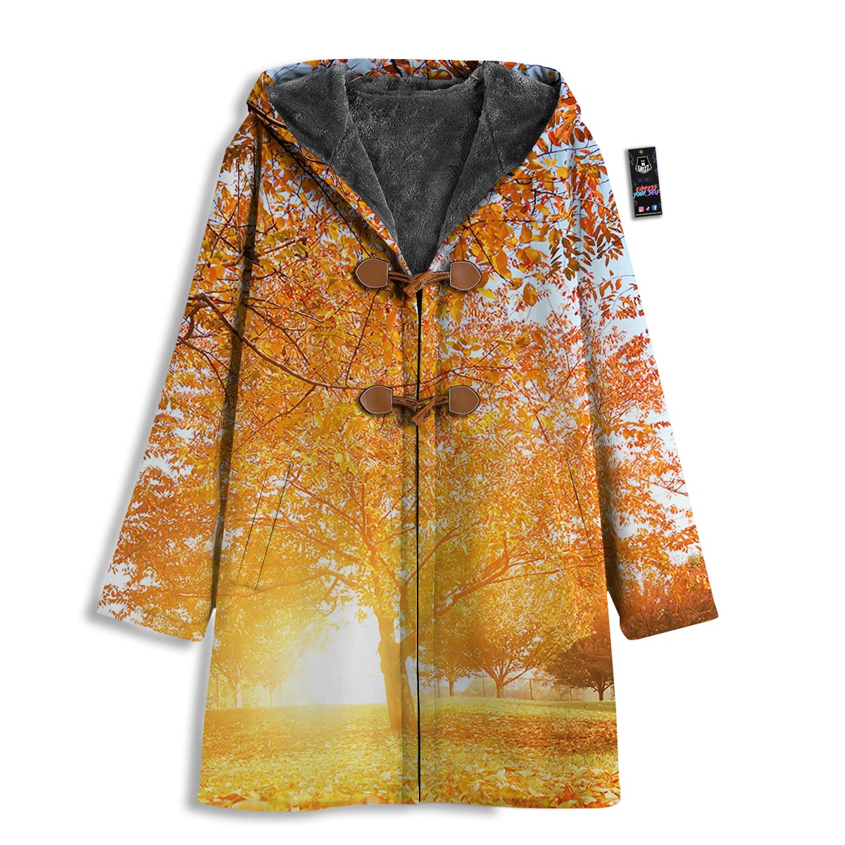 Tree Sunshine Autumn Print Men's Windbreaker Jacket-grizzshop