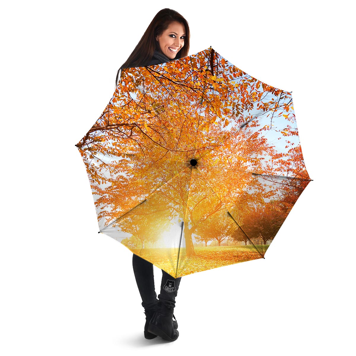 Tree Sunshine Autumn Print Umbrella-grizzshop