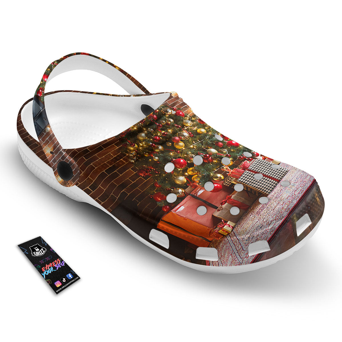 Tree Xmas Print Clog-grizzshop