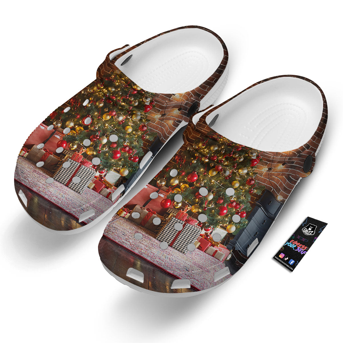 Tree Xmas Print Clog-grizzshop