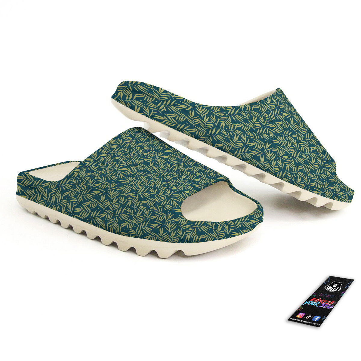 Tree Bamboo Green Print Pattern Sandals-grizzshop
