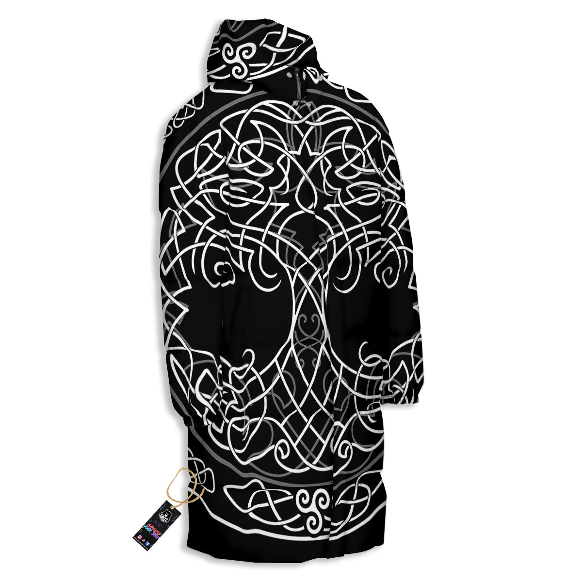 Tree Of Life Celtic Knot Print Long Down Jacket
