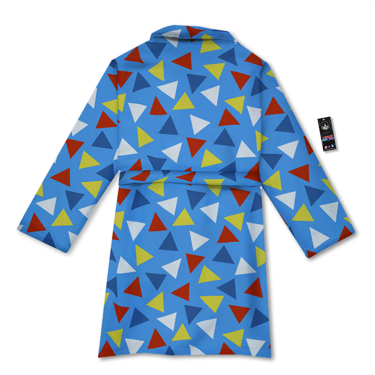 Triangle Autism Awareness Color Print Pattern Bathrobe-grizzshop