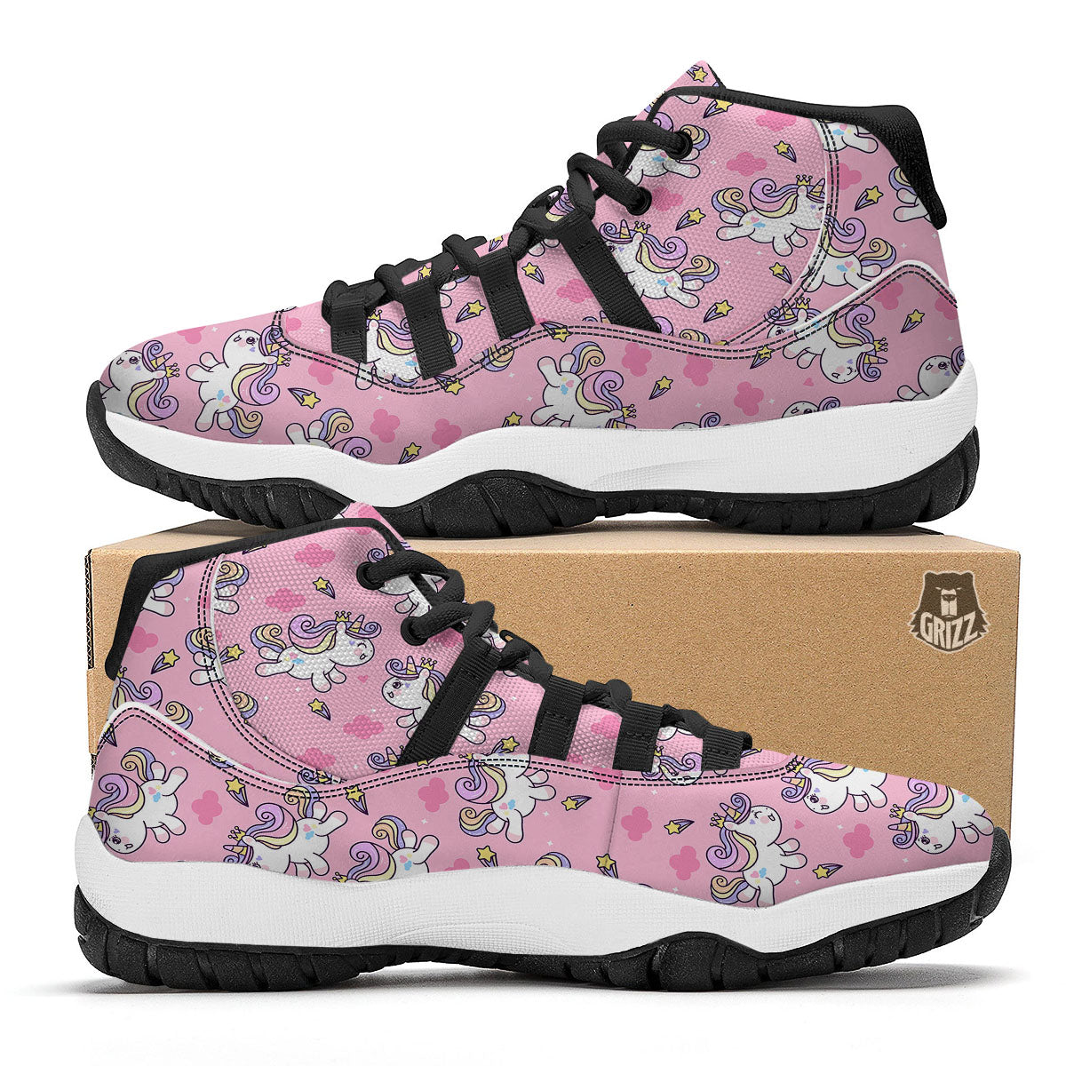 Triangle Autism Awareness Color Print Pattern Black Bball Shoes-grizzshop