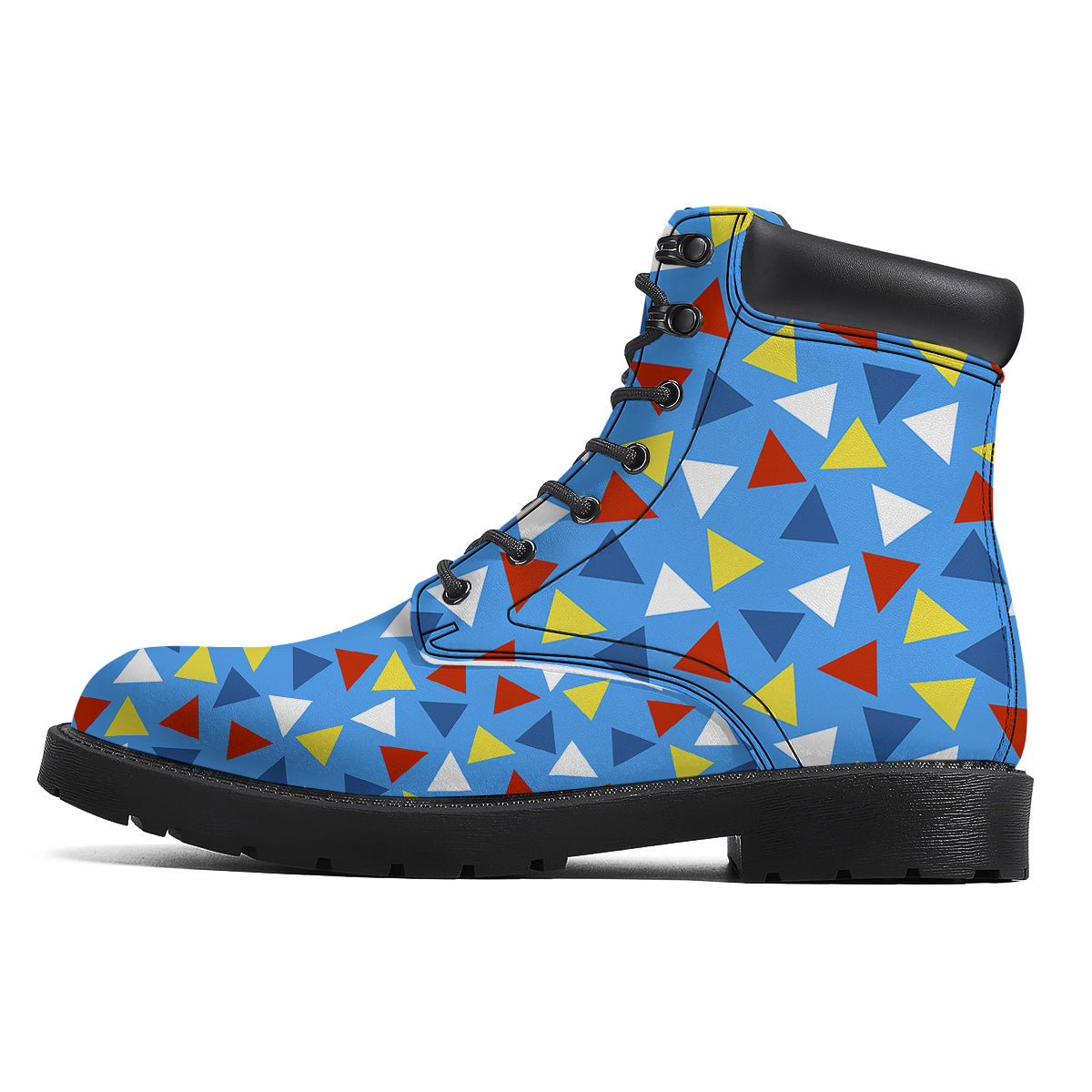 Triangle Autism Awareness Color Print Pattern Boots-grizzshop