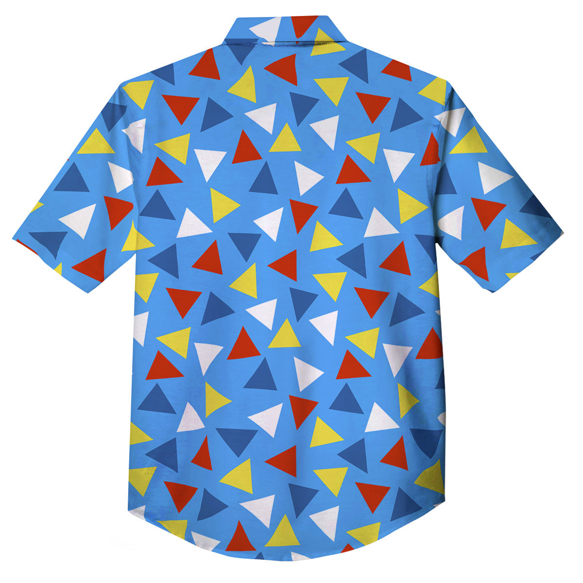 Triangle Autism Awareness Color Print Pattern Button Up Shirt-grizzshop