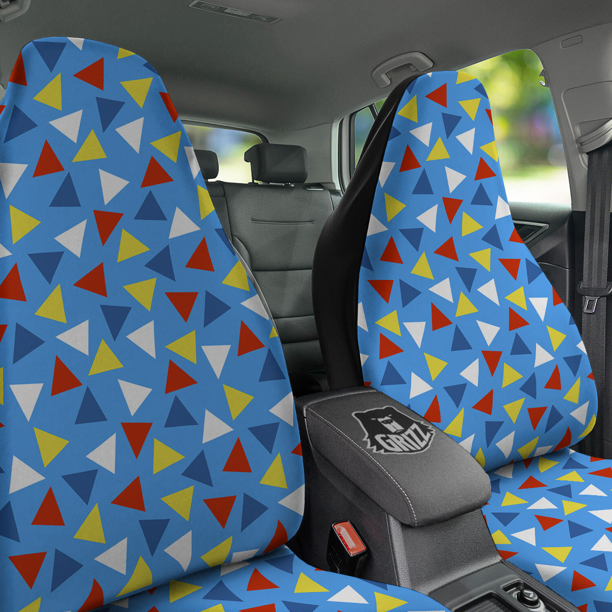 Triangle Autism Awareness Color Print Pattern Car Seat Covers-grizzshop