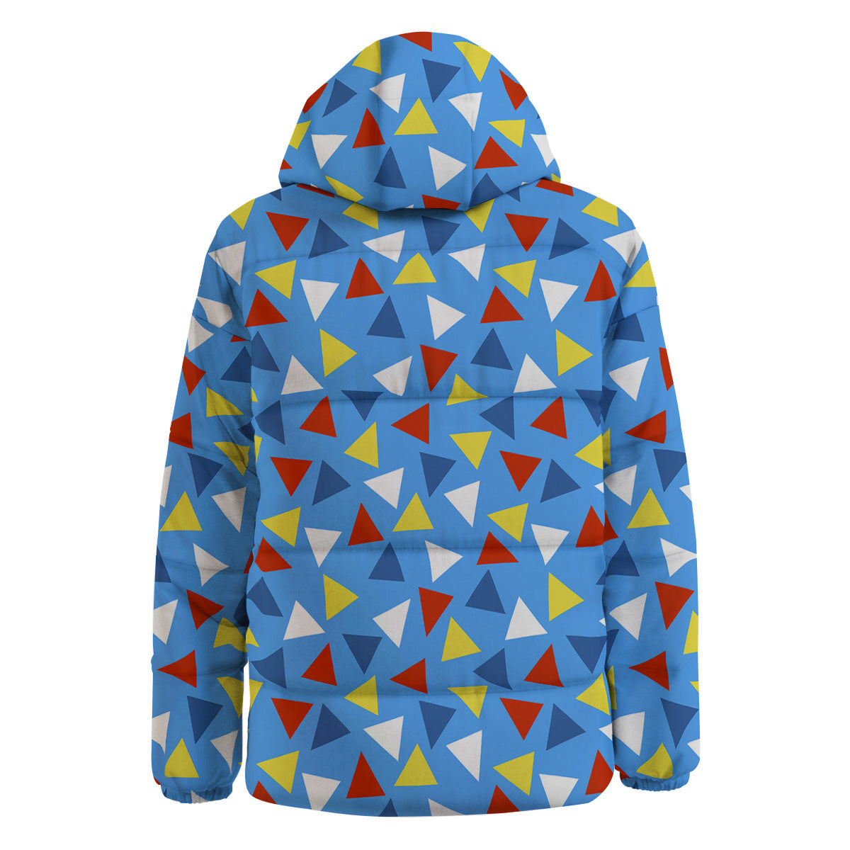 Triangle Autism Awareness Color Print Pattern Down Jacket-grizzshop