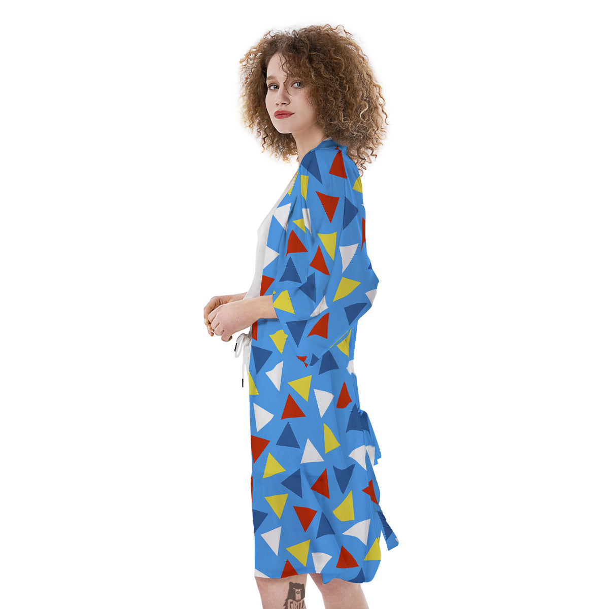 Triangle Autism Awareness Color Print Pattern Kimono-grizzshop