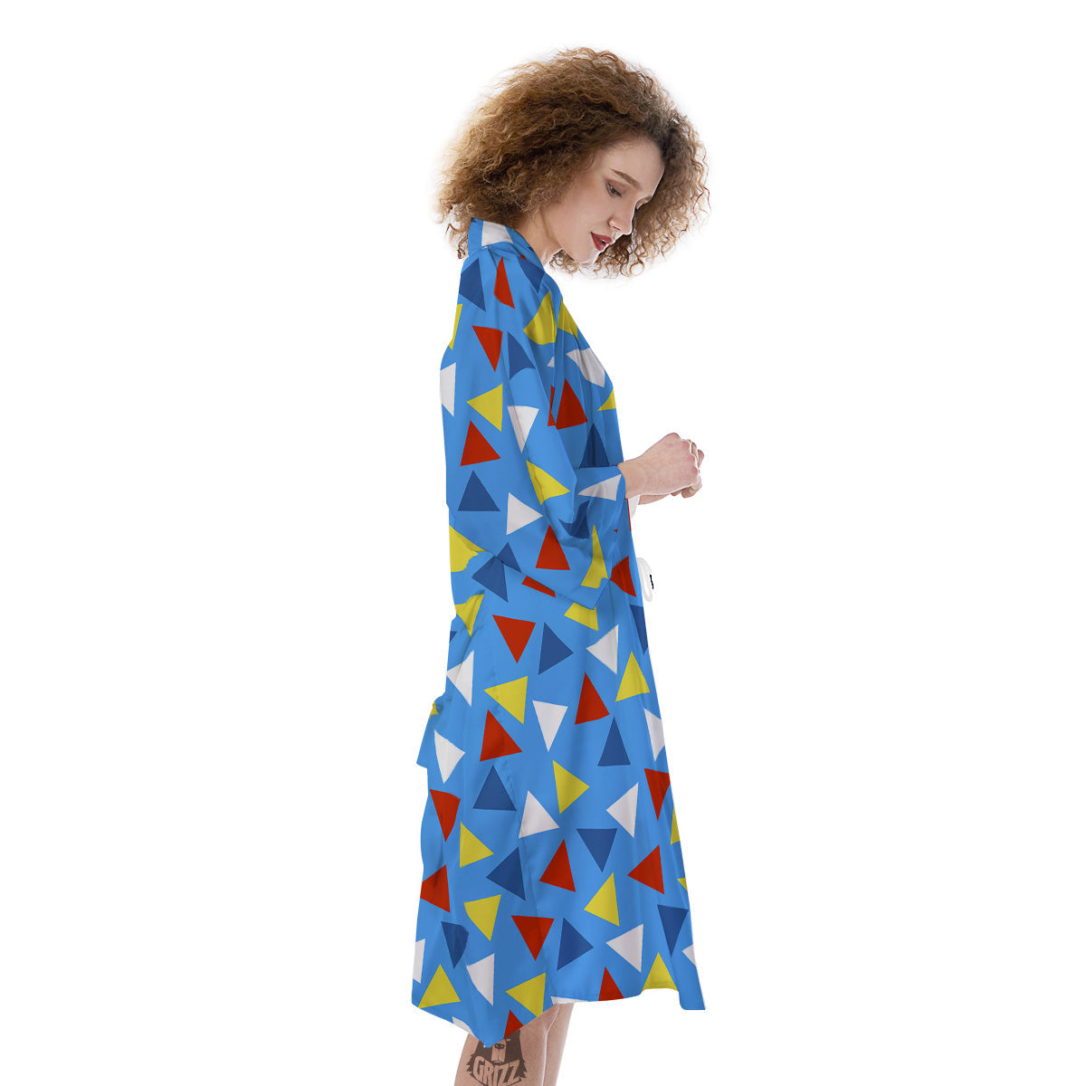 Triangle Autism Awareness Color Print Pattern Kimono-grizzshop
