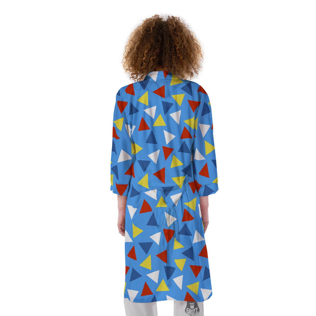 Triangle Autism Awareness Color Print Pattern Kimono-grizzshop