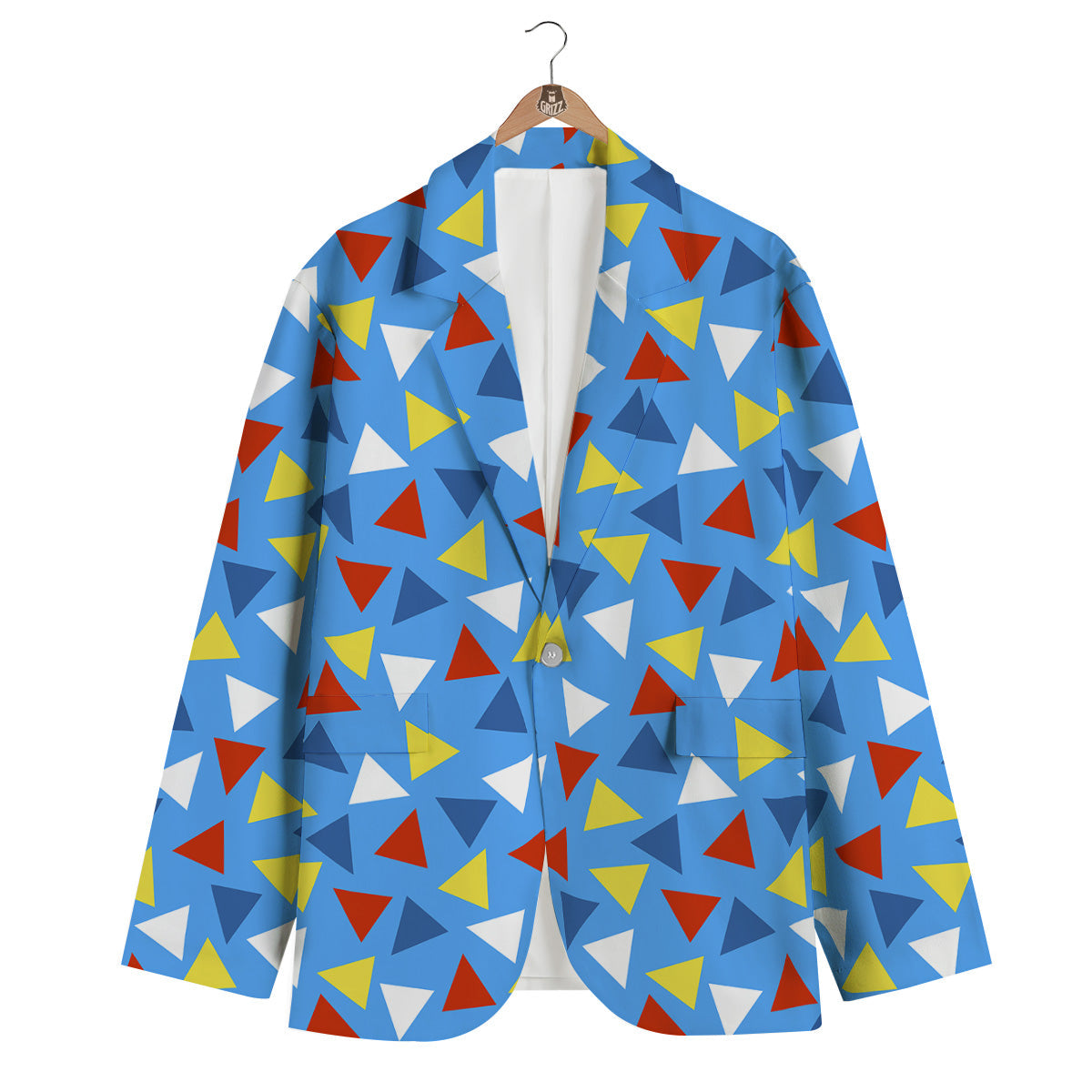 Triangle Autism Awareness Color Print Pattern Men's Blazer-grizzshop