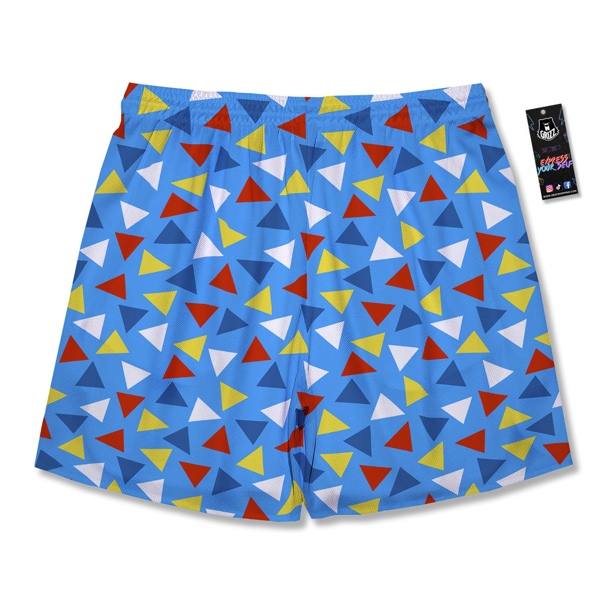 Triangle Autism Awareness Color Print Pattern Men's Running Shorts-grizzshop