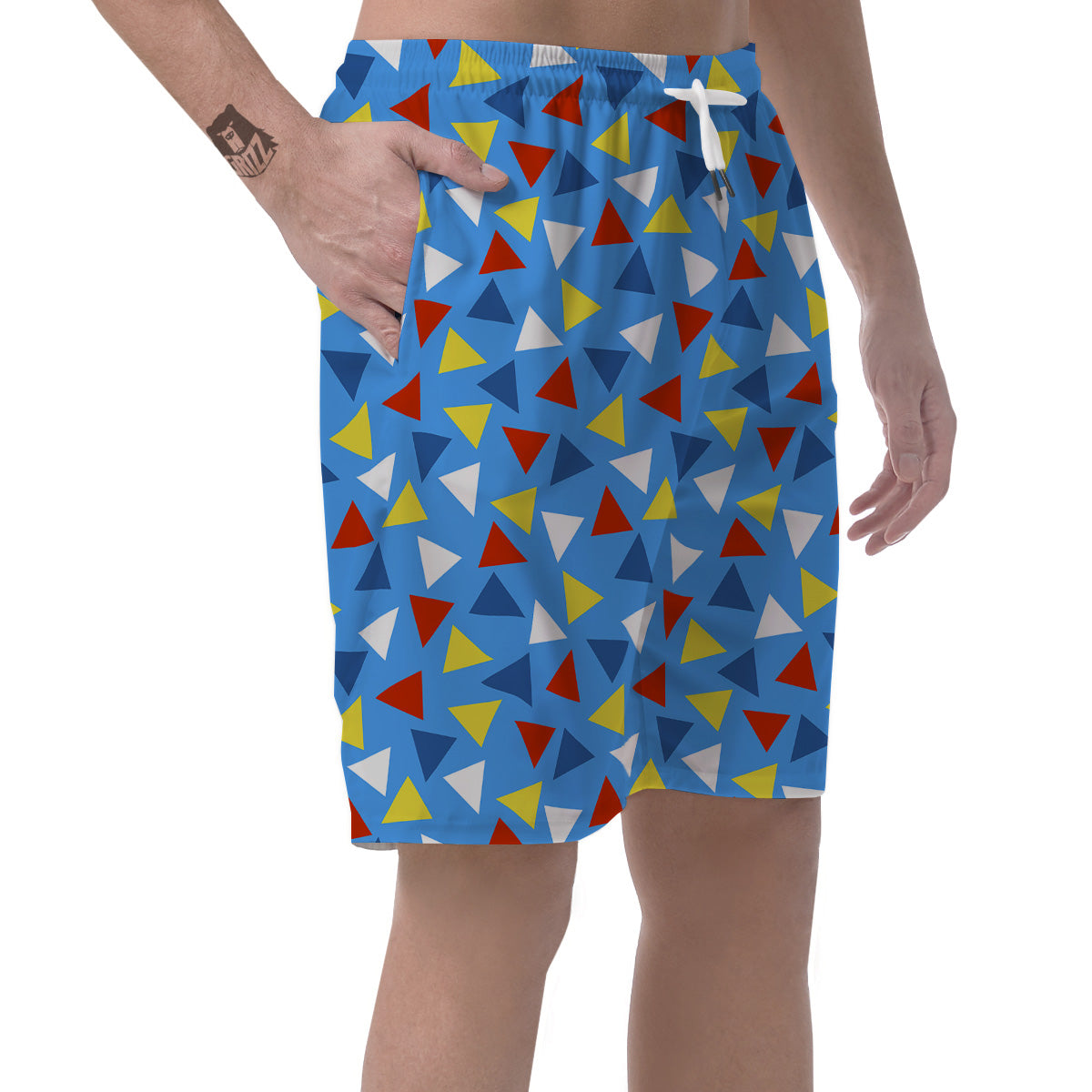 Triangle Autism Awareness Color Print Pattern Men's Shorts-grizzshop