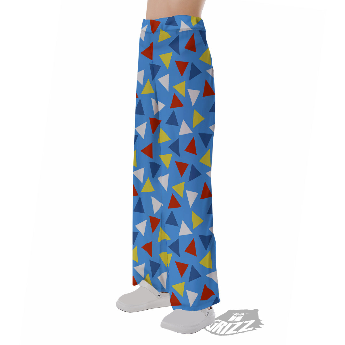 Triangle Autism Awareness Color Print Pattern Pajama Pants-grizzshop