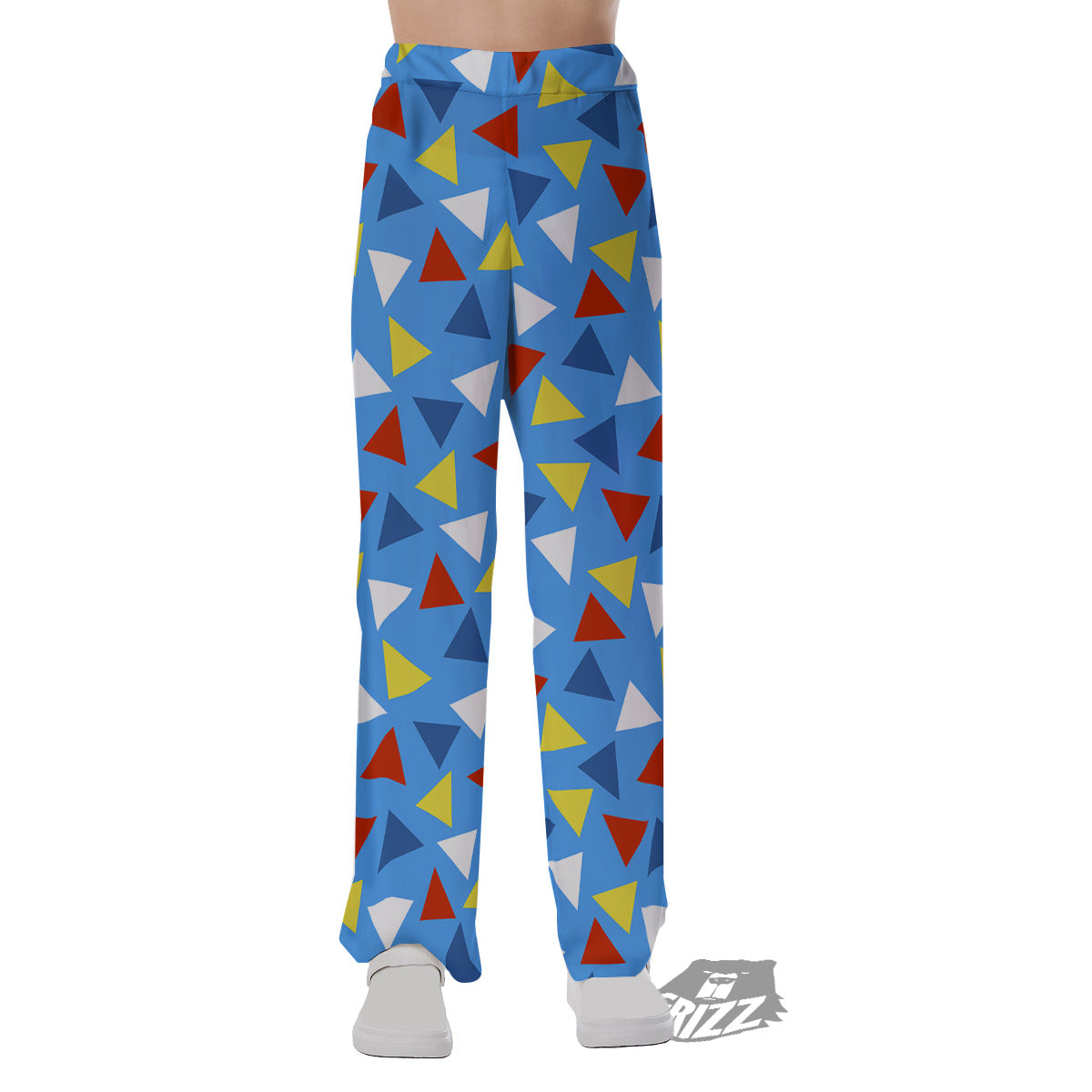 Triangle Autism Awareness Color Print Pattern Pajama Pants-grizzshop