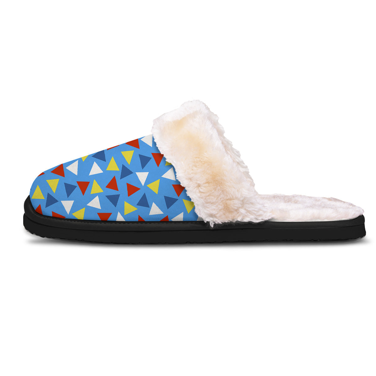 Triangle Autism Awareness Color Print Pattern Slippers-grizzshop