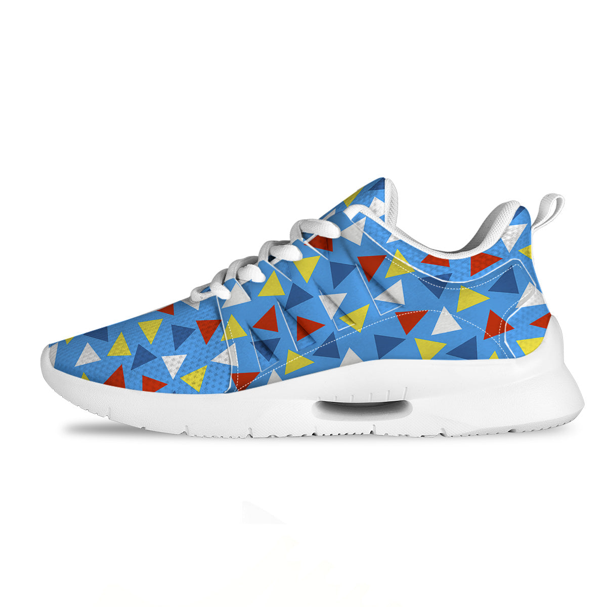 Triangle Autism Awareness Color Print Pattern Tennis Shoes-grizzshop