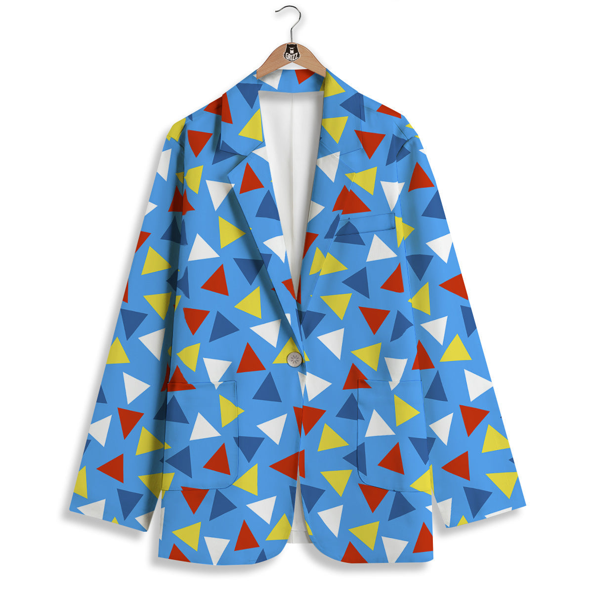 Triangle Autism Awareness Color Print Pattern Women's Blazer-grizzshop