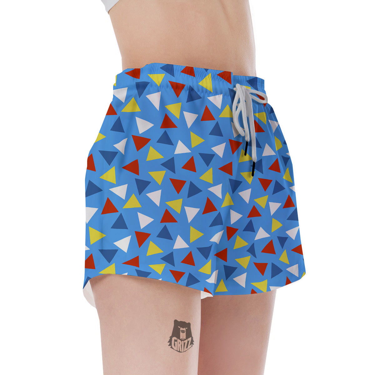 Triangle Autism Awareness Color Print Pattern Women's Shorts-grizzshop