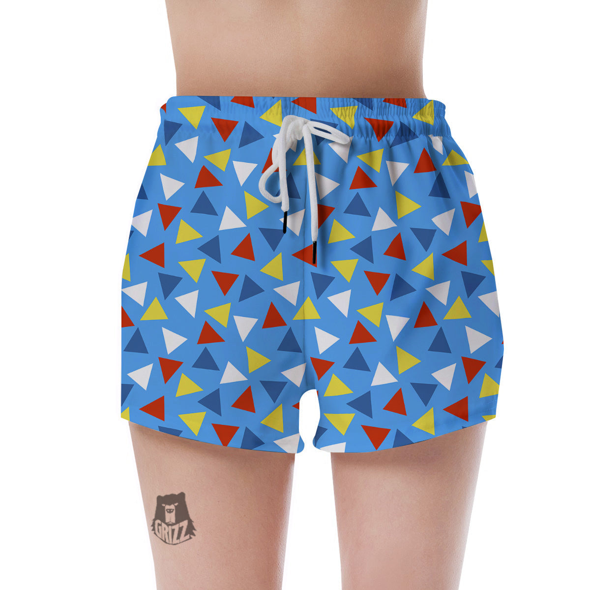 Triangle Autism Awareness Color Print Pattern Women's Shorts-grizzshop