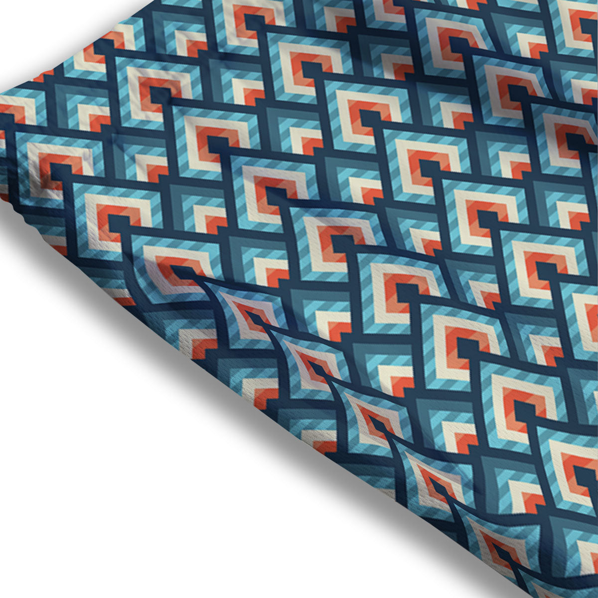 Triangle Blue Geometric Print Pattern Mesh Shorts-grizzshop