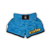 Triangle Blue Pattern Print Muay Thai Boxing Shorts-grizzshop