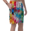 Triangle Colorful Pattern Print Men's Shorts-grizzshop