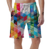 Triangle Colorful Pattern Print Men's Shorts-grizzshop